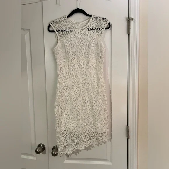 bebe | Dresses | White Floral Lace Mini Dress | Poshmark
